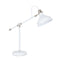 Radiant Lighting RT52 Steel Table Lamp White & Satin Nickel JF0002WH